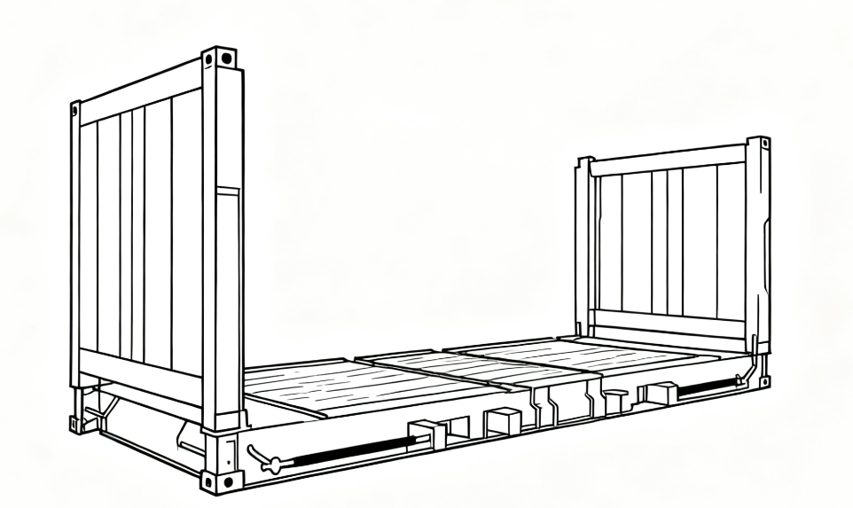 Flat rack container